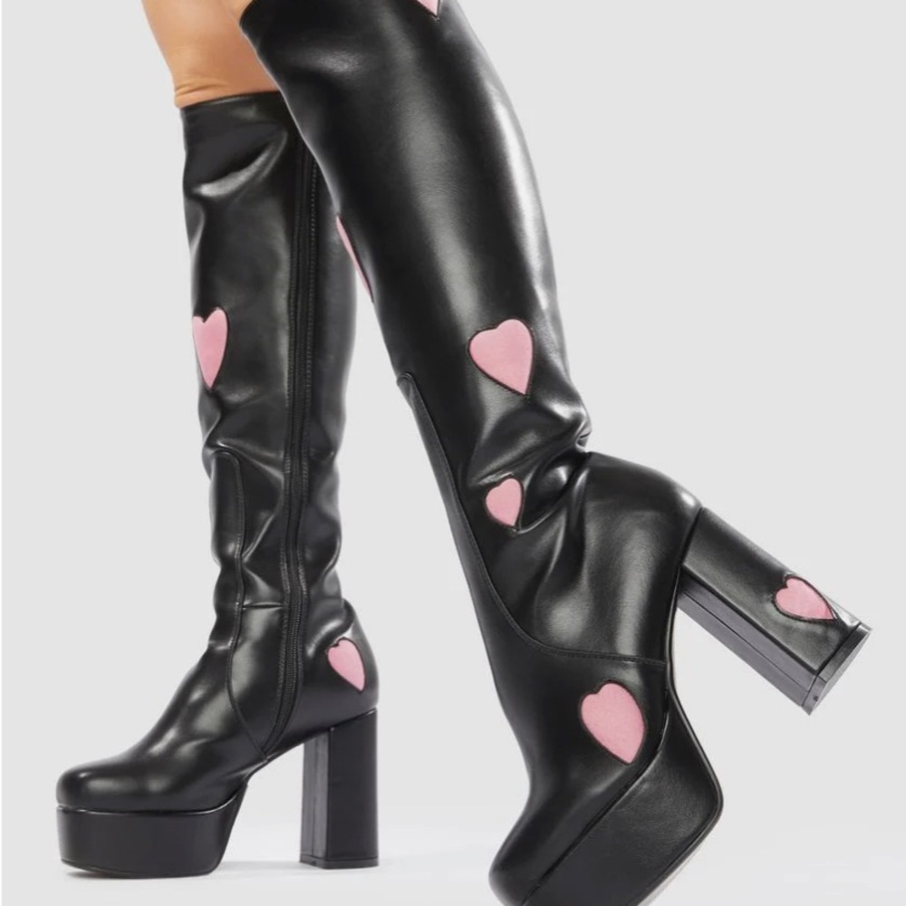 Lamoda Candyfloss Love Knee High Platform Boots